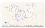 Michal Hasek Signed 3x5 Index Card Autographed Signature Musician Singer Roots