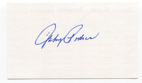 Johnny Podres Signed 3x5 Index Card Autographed MLB Baseball Brooklyn Dodgers