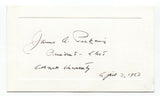 James Perkins Signed Card Autographed Signature Cornell President