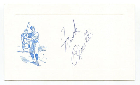 Frank Riccelli Signed Card Autograph Baseball MLB Roger Harris Collection
