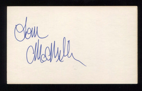 Tom McMillen Signed 3x5 Index Card Autographed Signature Basketball 