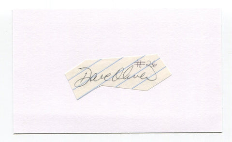 Dave Oliver signed Cut Index Card Autographed Baseball MLB World Series