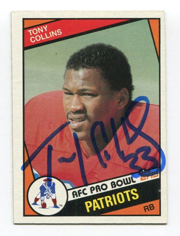 1984 Topps Tony Collins Signed Card Football Autograph NFL AUTO #133 Patriots