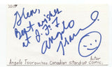 Angelo Tsarouchas Signed 3x5 Index Card Autographed Signature Comedian Comic