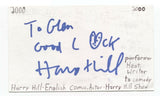 Harry Hill Signed 3x5 Index Card Autographed Signature Actor Comedian Host