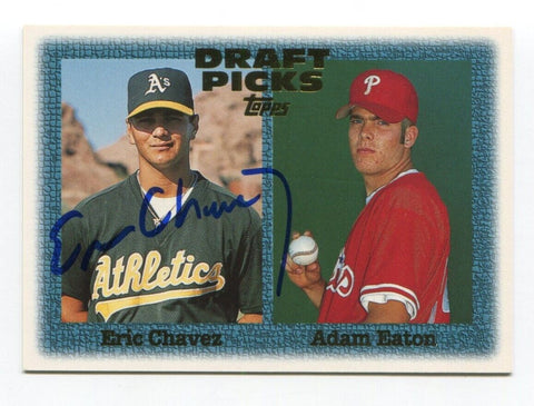 1997 Topps Draft Picks Eric Chavez Signed Card Baseball MLB Autograph AUTO #479