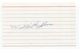 Willis Hudlin Signed 3x5 Index Card Baseball Autographed Signature