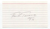 Frank Tanana Signed 3x5 Index Card Baseball Autographed Signature Angels Tigers