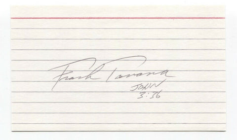 Frank Tanana Signed 3x5 Index Card Baseball Autographed Signature Angels Tigers