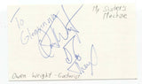 My Sister's Machine - Owen Wright Signed 3x5 Index Card Autographed Signature