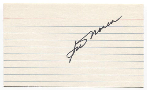 Irv Noren Signed 3x5 Index Card Baseball Autographed Washington Senators 
