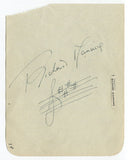 Richard Manning Signed Vintage Album Page Autographed Band Leader Composer