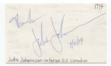 Jake Johannsen Signed 3x5 Index Card Autographed Signature David Letterman Show