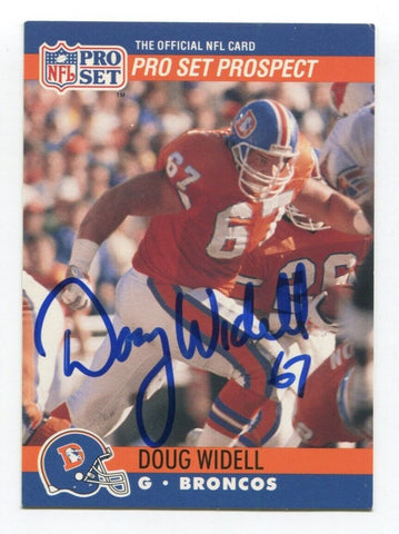 1990 NFL Pro Set Doug Widell Signed Card Football NFL Autograph AUTO #730