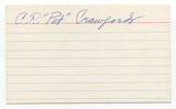 Pat Crawford Signed 3x5 Index Card Autographed Baseball 1934 St Louis Cardinals