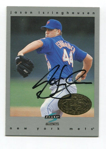 1996 Score Jason Isringhausen Signed Card Baseball MLB Autographed AUTO #306