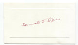 Donald Soper Signed Card Autographed Signature Minister Religious Leader