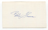 Bobby Thomson Signed 3x5 Index Card Baseball Autographed Signature Giants