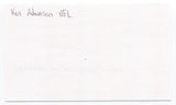 Ken Adamson Signed 3x5 Index Card Autographed Football NFL Denver Broncos