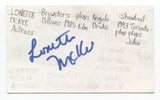 Lonette McKee Signed 3x5 Index Card Autographed Actress Jungle Fever Sparkle