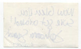 Johanna Somers Signed 3x5 Index Card Autographed Signature Comedian Actress
