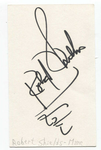 Robert Shields Signed 3x5 Index Card Autographed Signature Mime