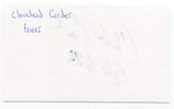 Cleveland Corder Signed 3x5 Index Card Autographed Boxer Middleweight Title