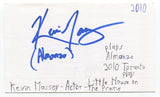 Kevin Massey Signed 3x5 Index Card Autographed Actor Disney Tarzan Play
