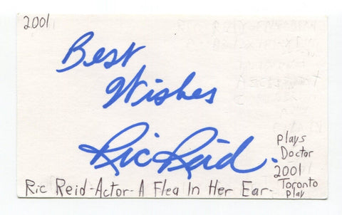 Ric Reid Signed 3x5 Index Card Autographed Actor X-Files 21 Jump Street