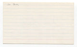 Jim Busby Signed 3x5 Index Card Baseball Autographed Signature 