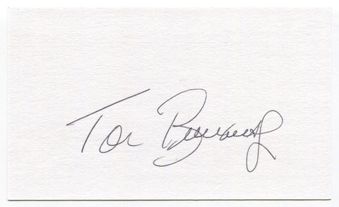 Tom Brunansky Signed 3x5 Index Card Autographed California Angels World Series