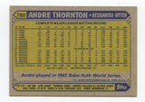 1987 Topps Andre Thornton Signed Baseball Card RC Autographed AUTO #780