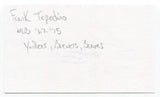 Frank Tepedino Signed 3x5 Index Card Autograph Baseball 1967 Pittsburgh Pirates