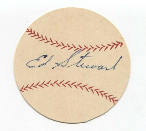 Bud Stewart Signed Paper Baseball Autographed Signature Chicago White Sox