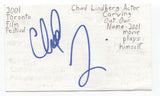Chad Lindberg Signed 3x5 Index Card Autographed Signature Actor Ghost Stalkers