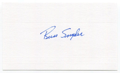 Russell Snyder Signed 3x5 Index Card Autographed MLB Kansas City Athletics