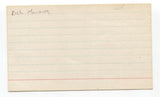 Rick Manning Signed 3x5 Index Card Baseball Autographed Signature