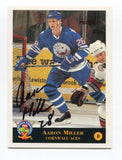 1994 Classic Games Aaron Miller Signed Card Hockey Autograph NHL AUTO #105 Aces