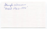 Floyd Weaver Signed 3x5 Index Card Autograph Baseball MLB Cleveland Indians