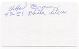 Cleophus Brown Signed 3x5 Index Card Autographed MLB Baseball Negro League