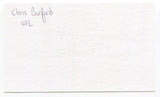 Chris Burford Signed 3x5 Index Card Autograph NFL Football Dallas Texans