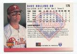 1994 Donruss Triple Play Dave Hollins Signed Card Baseball Autographed AUTO #175