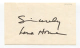 Lena Horne Signed 3x5 Index Card Autographed Actress Singer