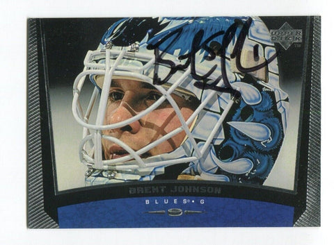 1999 Upper Deck Brent Johnson Signed Card Hockey NHL Autograph AUTO #358