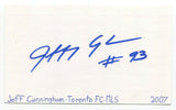 Jeff Cunningham Signed 3x5 Index Card Autographed Soccer MLS Toronto FC