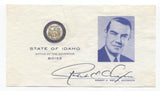 Robert E. Smylie Signed Page Autographed Signature Governor of Idaho