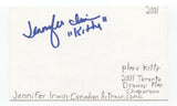 Jennifer Irwin Signed 3x5 Index Card Autographed Signature Comedian Actress