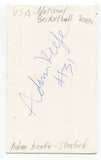 Adam Keefe Signed 3x5 Index Card Autographed NBA Basketball Utah Jazz