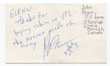 John Rogers Signed 3x5 Index Card Autographed Signature Comedian Filmmaker