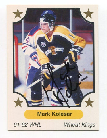 1991 7th Inning Sketch Mark Kolesar Signed Card Hockey Autograph AUTO #212